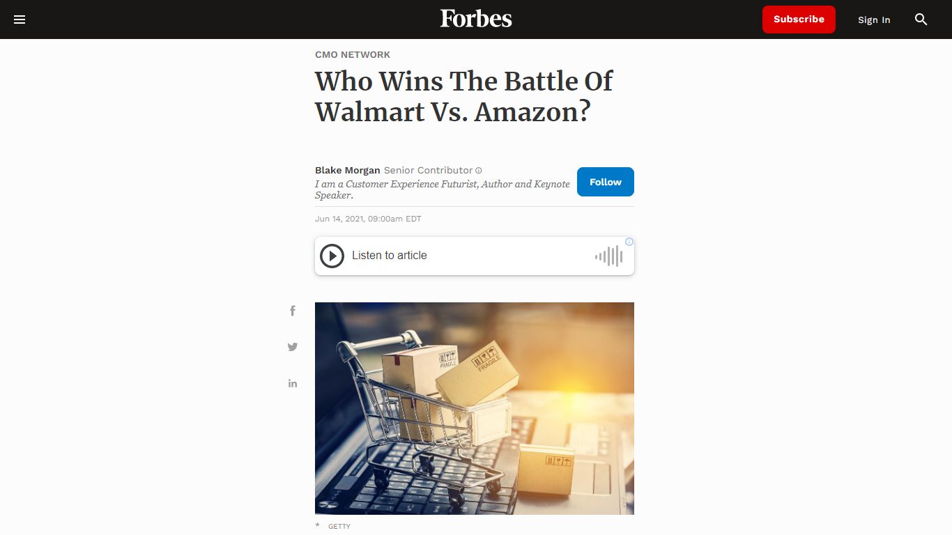 Who Wins The Battle Of Walmart Vs. Amazon? - Forbes