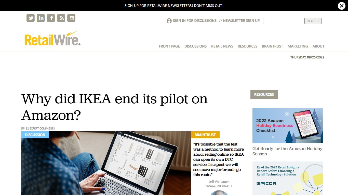 Why did IKEA end its pilot on Amazon? - RetailWire